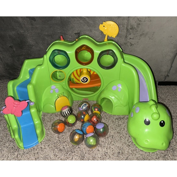 Fisher Price Roll-A-Rounds Drop N Roar Dinosaur 11 Balls Included Works‎ READ - Picture 1 of 11